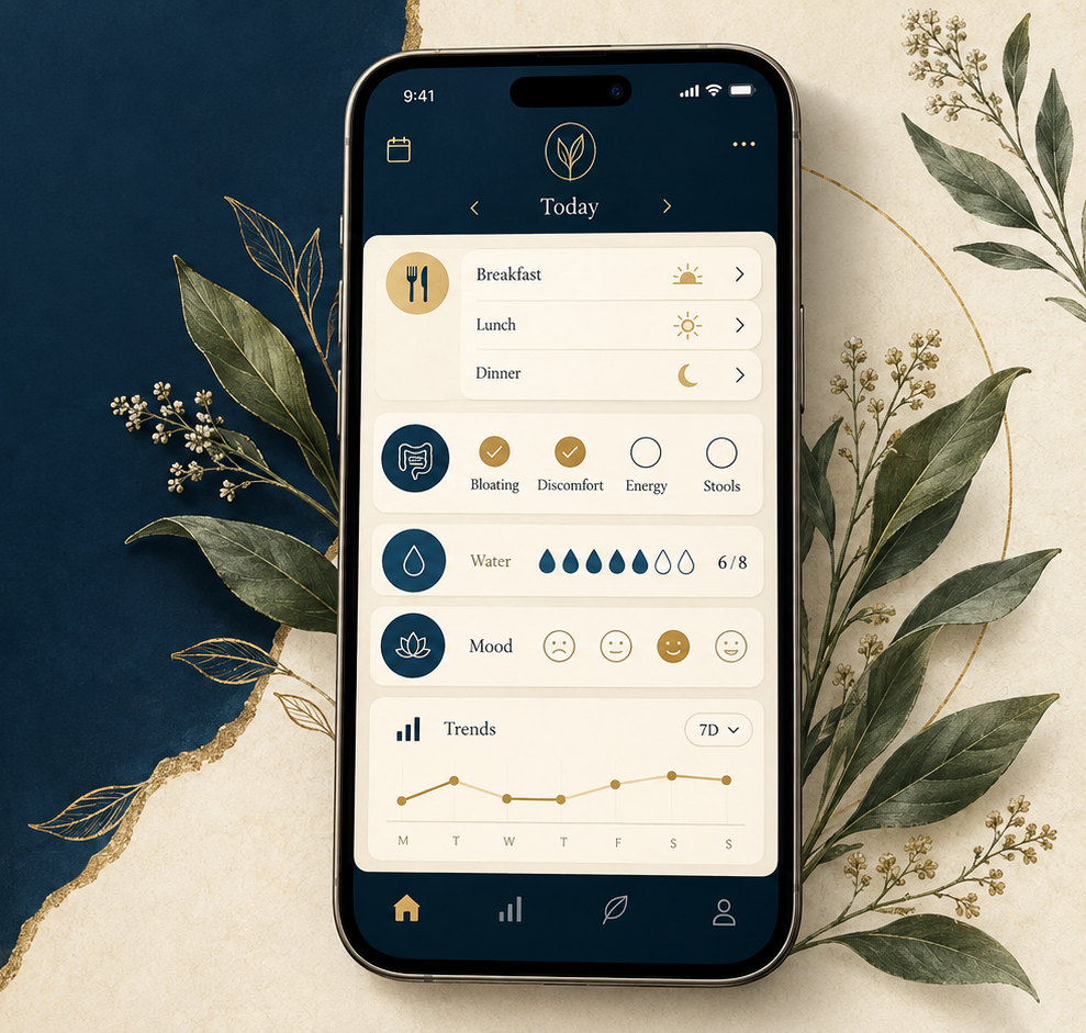 Daily Meal and Symptom Tracker screen preview